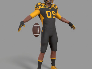 american football player 3D Model