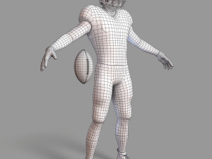 american football player 3D Model
