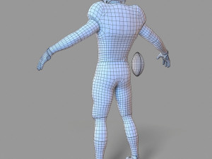 american football player 3D Model