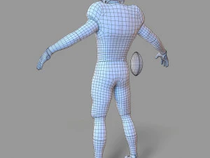 american football player 3D Model