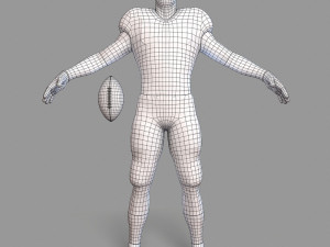 american football player 3D Model