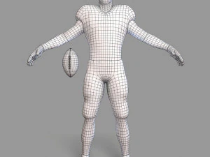 american football player 3D Model