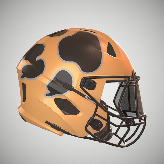 football helmet Model 3D .c4d .max .obj .3ds .fbx .stl .blend 