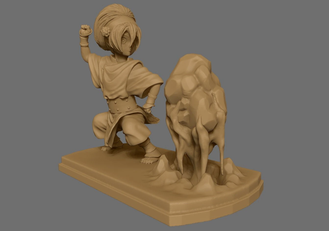 toph the earth bender 3D Print Model .c4d .max .obj .3ds .fbx .stl .blend 
