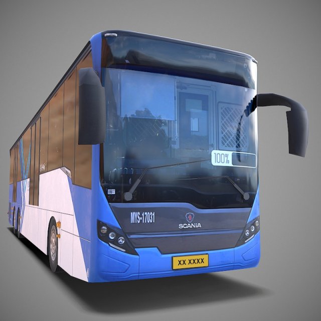 scania bus 3D Model .c4d .max .obj .3ds .fbx .stl .blend 