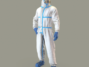 hazmat suit rigged 3D Model