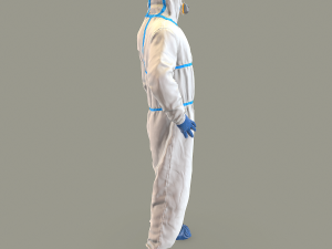 hazmat suit rigged 3D Model