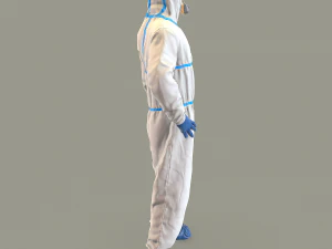 hazmat suit rigged 3D Model