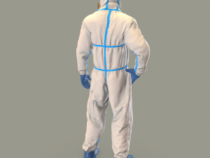 hazmat suit rigged 3D Model