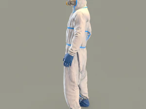 hazmat suit rigged 3D Model