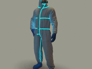 hazmat suit rigged 3D Model