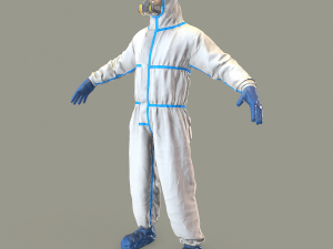 hazmat suit rigged 3D Model