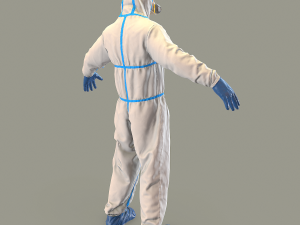 hazmat suit rigged 3D Model