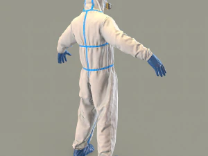 hazmat suit rigged 3D Model