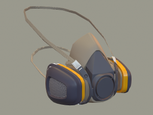 hazmat suit rigged 3D Model