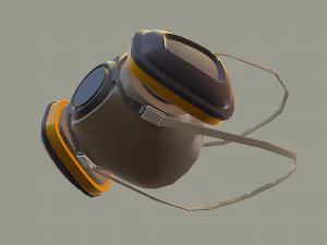 hazmat suit rigged 3D Model