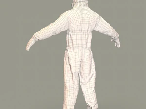 hazmat suit rigged 3D Model