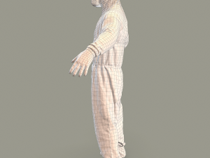 hazmat suit rigged 3D Model