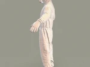 hazmat suit rigged 3D Model