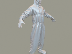 hazmat suit rigged 3D Model