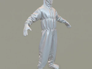hazmat suit rigged 3D Model