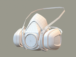 hazmat suit rigged 3D Model