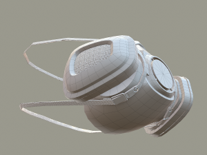 hazmat suit rigged 3D Model