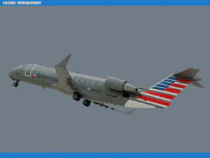 crj200 американський орел 3D Модель