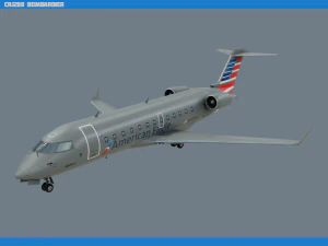 &aacute;guia americana crj200 Modelo 3D