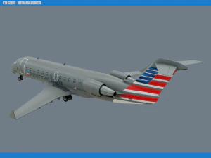 &aacute;guia americana crj200 Modelo 3D