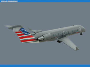&aacute;guia americana crj200 Modelo 3D