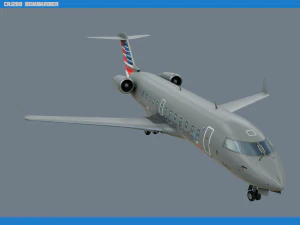 &aacute;guia americana crj200 Modelo 3D