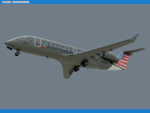 &aacute;guia americana crj200 Modelo 3D