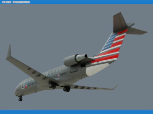 &aacute;guia americana crj200 Modelo 3D