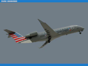 &aacute;guia americana crj200 Modelo 3D