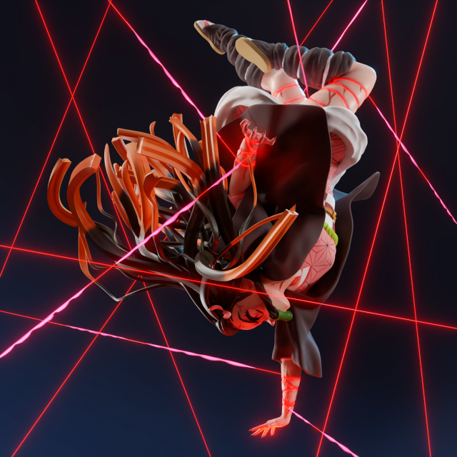 nezuko 3D Print Model .c4d .max .obj .3ds .fbx .stl .blend 
