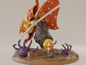 zenitsu thunder breathing 3D Print Model