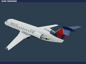 crj200 delta 3D Model