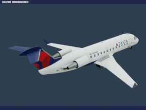 crj200 delta 3D Model