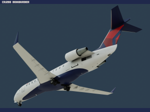 crj200 delta 3D Model