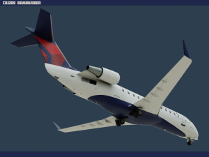 crj200 delta 3D Model