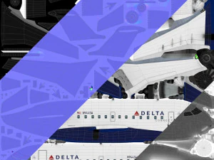 delta crj200 Modelo 3D