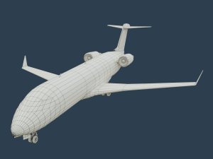 crj200 delta 3D Model