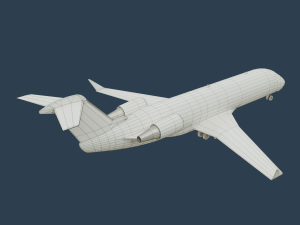 crj200 delta 3D Model