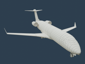 crj200 delta 3D Model