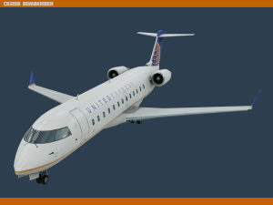 crj200 united Modelo 3D