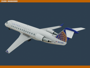 crj200 united Modelo 3D