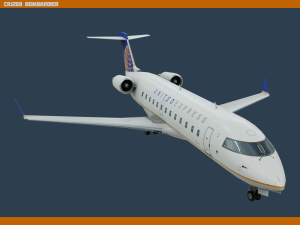 crj200 united Modelo 3D