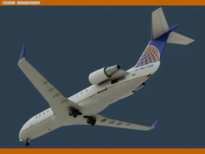 crj200 united 3D Model