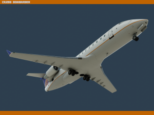 crj200 united Modelo 3D